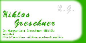 miklos greschner business card